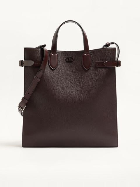 Valentino VALENTINO GARAVANI ANTIBES MEDIUM SHOPPING BAG IN GRAINED LEATHER