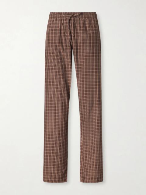 TEKLA Checked Organic Cotton Pajamas Pants