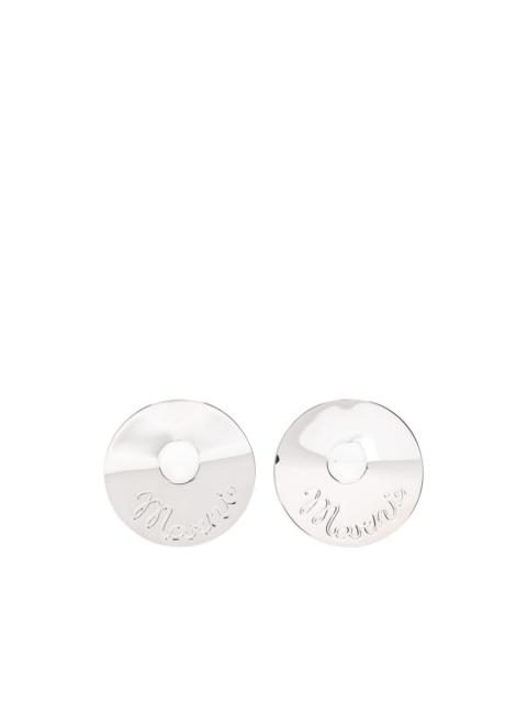 Marni logo round earrings