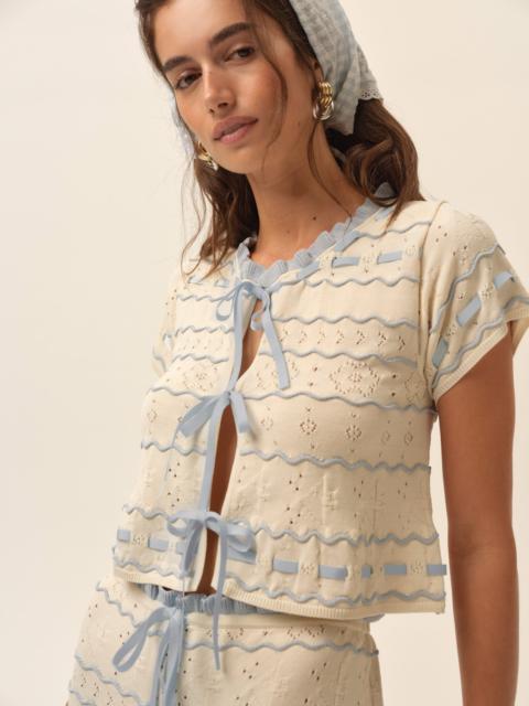 For Love & Lemons Dora Pointelle Top