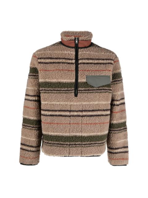 Thjorsar striped fleece-texture jumper
