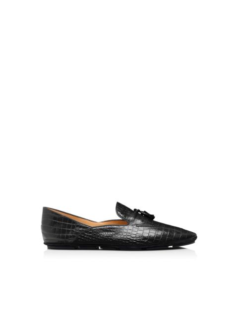 TOM FORD PRINTED ALLIGATOR LUCAS TASSEL SLIPPER