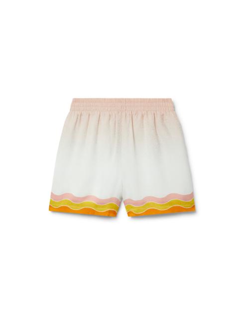 Rainbow Monogram Silk Shorts