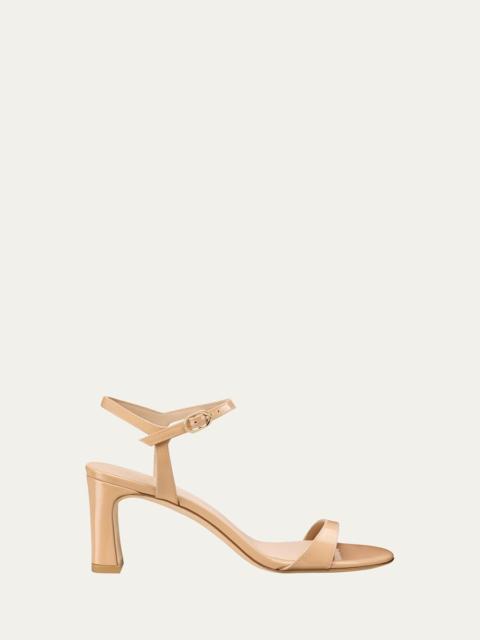 Stuart Weitzman Babette Patent Ankle-Strap Sandals