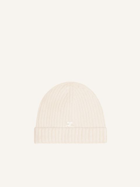 courrèges RIBBED WOOL HAT