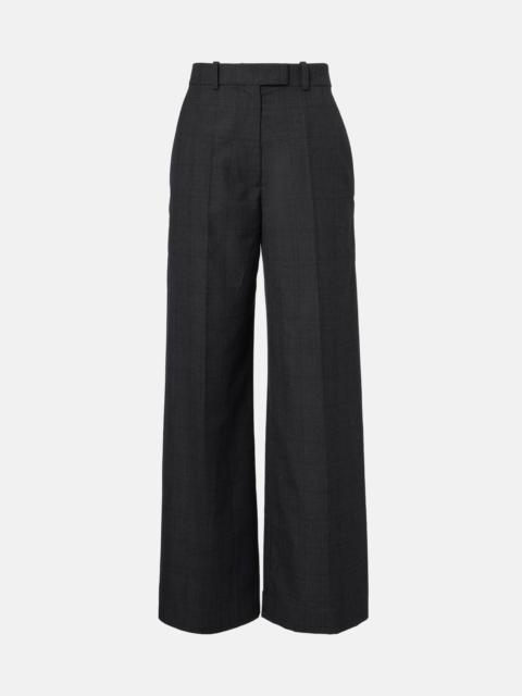 The Frankie Shop Brickell plaid wide-leg pants