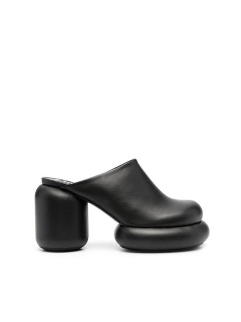 Jil Sander 95mm block heel leather mules