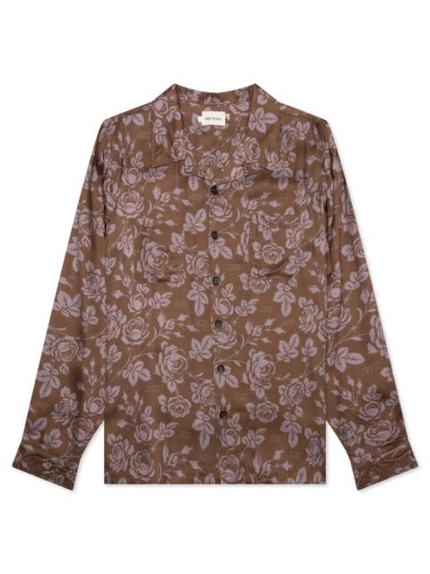 HONOR THE GIFT HONOR THE GIFT PATTERNED WOVEN L/S - BROWN