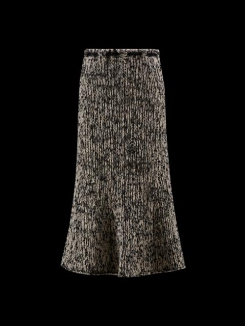 Moncler Wool Blend Midi Skirt