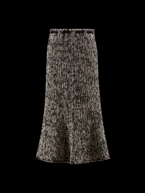 Wool Blend Midi Skirt