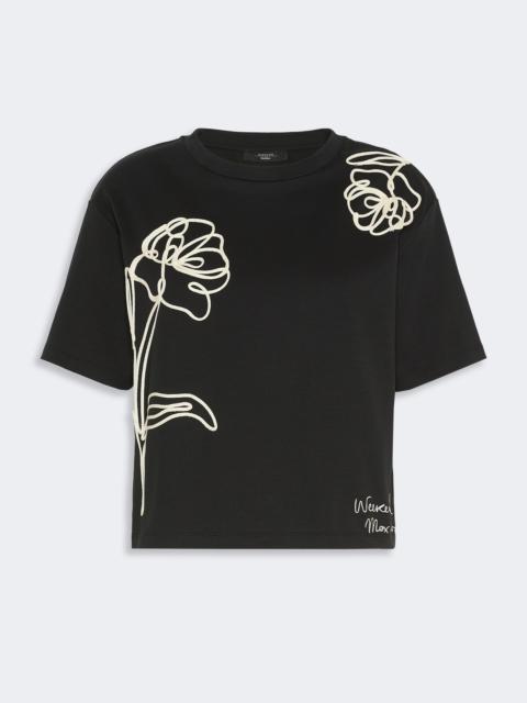 WEEKEND Max Mara SALA Boxy-fit cotton T-shirt - BLACK