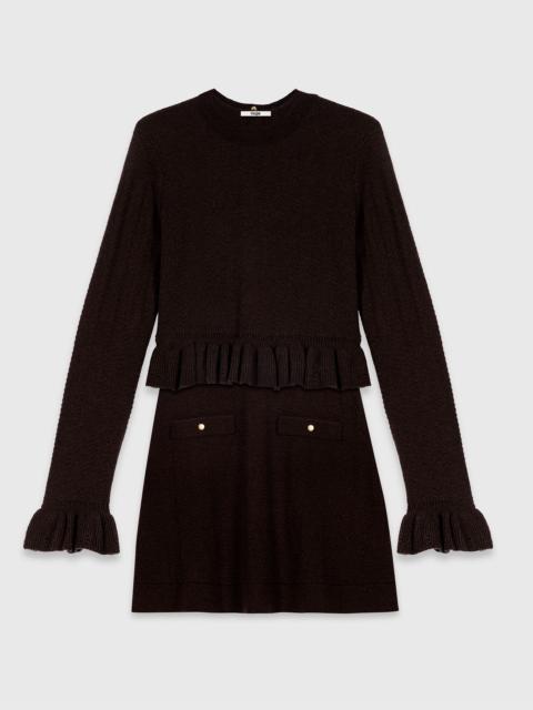 maje Knit dress with removable sweater