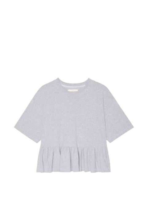 THE GREAT. ruffled peplum T-shirt