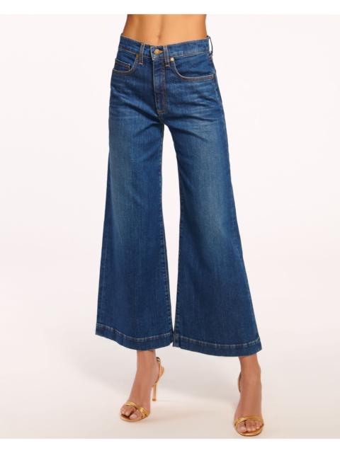 RAMY BROOK Tyra 5-Pocket Cropped Wide Leg Jean