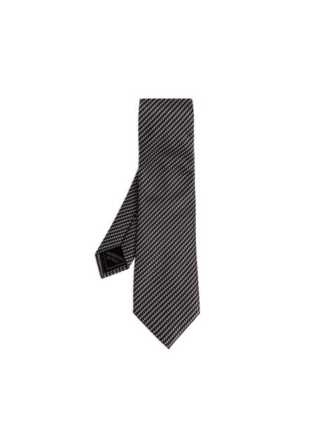Brioni patterned silk tie