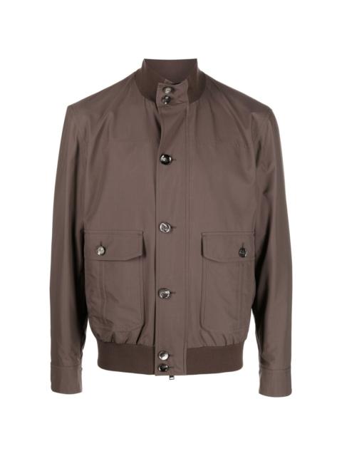 button-front bomber jacket