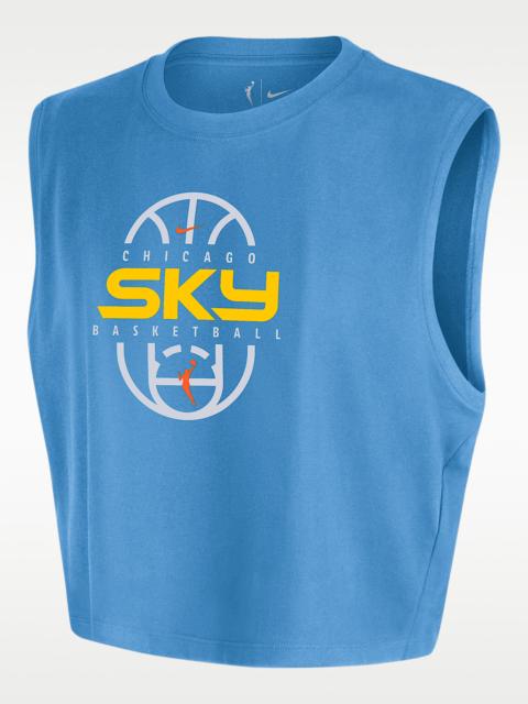 Nike Chicago Sky Nike Women's WNBA Authentic Sleeveless Cropped T-Shirt