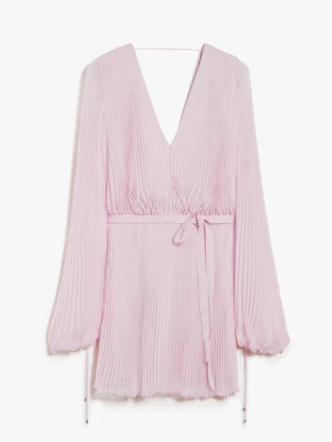 Max Mara VISITA Pleated chiffon mini dress