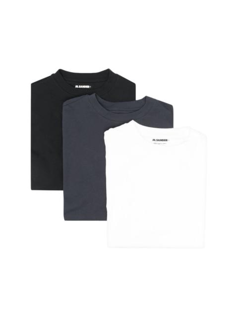 logo-patch organic-cotton T-shirt (pack of three)
