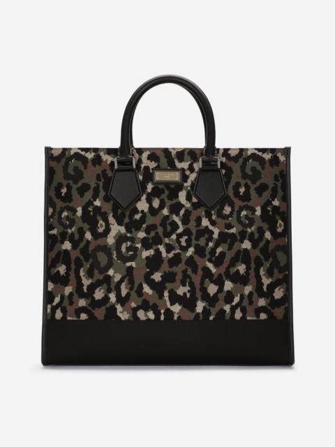 Dolce & Gabbana Large camouflage jacquard shopper