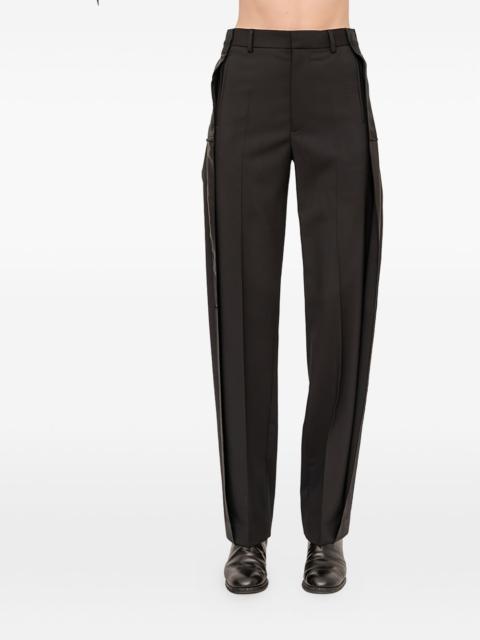 MM6 Maison Margiela satin-panel trousers