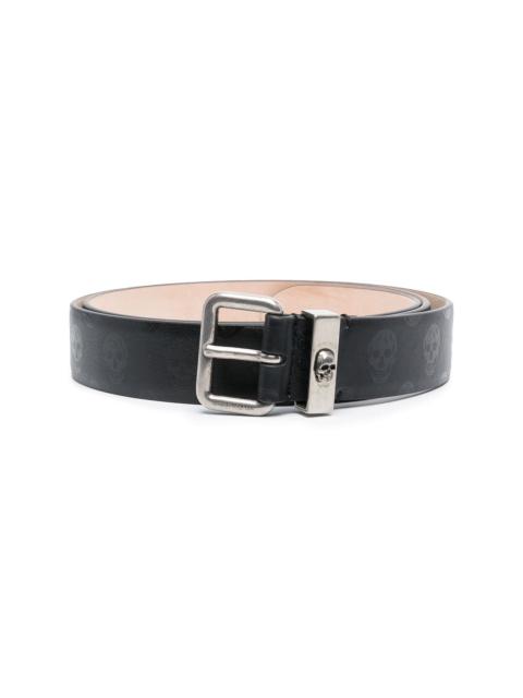 Alexander McQueen ALEXANDER MCQUEEN Skull Print Belt Black