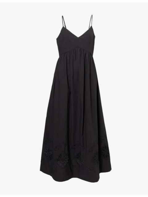 Jenni Kayne Peninsula Embroidered Cotton Midi Dress
