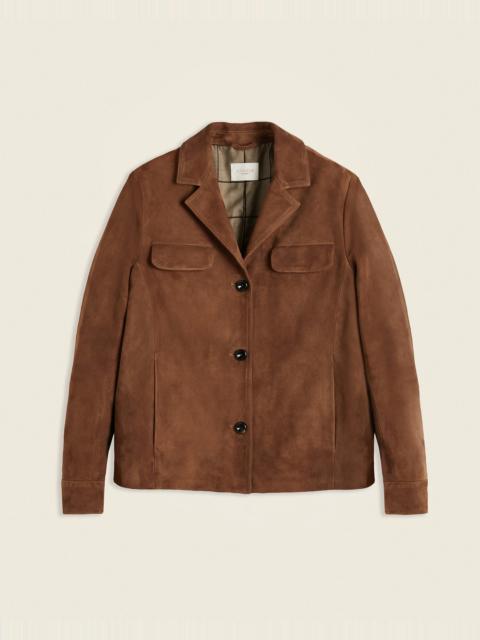 SLOWEAR Regular fit suede overshirt