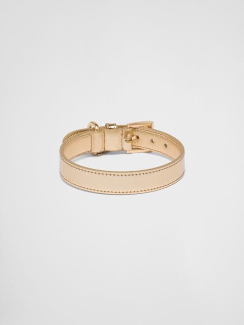 Prada Brushed leather pet collar
