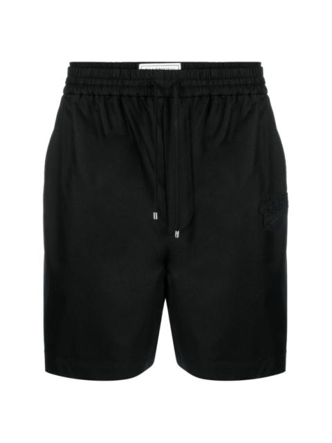Valentino logo-patch cotton drawstring shorts