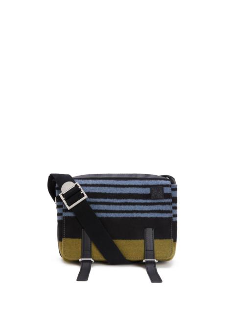 Loewe XS Military Messenger bag in striped textile and calfskin
