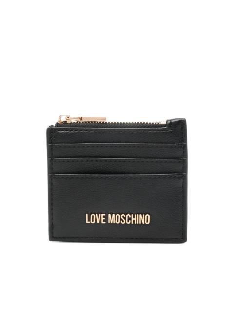 Moschino heart zip card holder