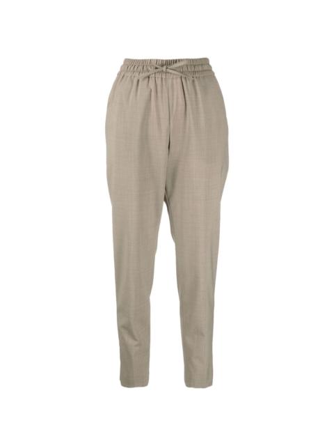 tapered wool track-pants