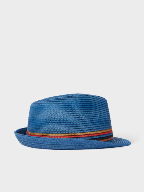 Paul Smith Blue 'Artist Stripe' Trilby Hat
