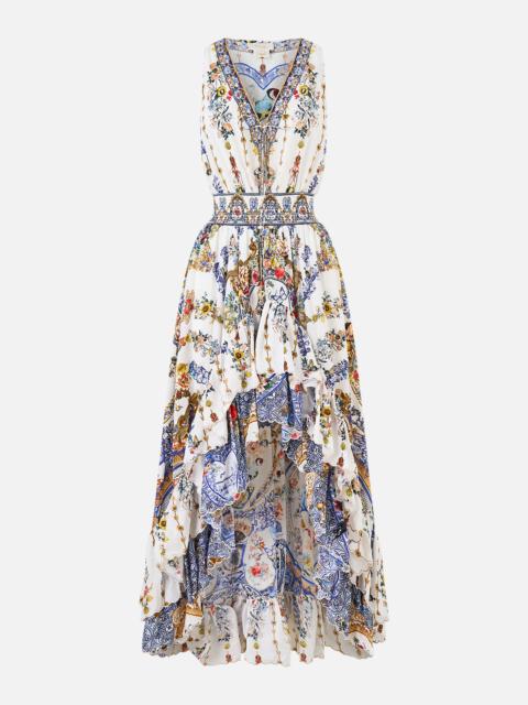 CAMILLA V NECKLINE HIGH LOW DRESS