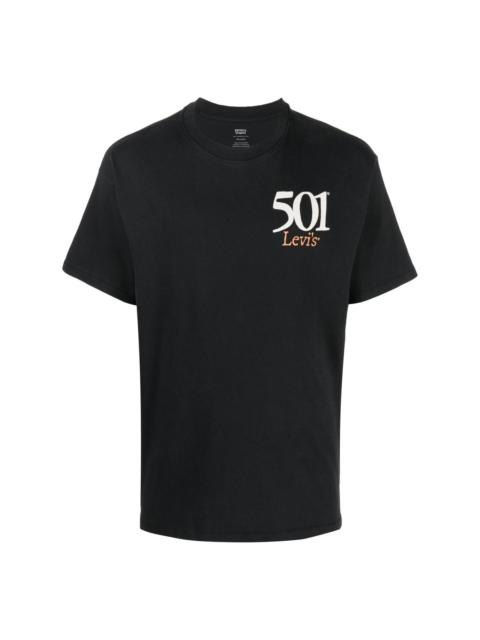 501-print detail T-shirt