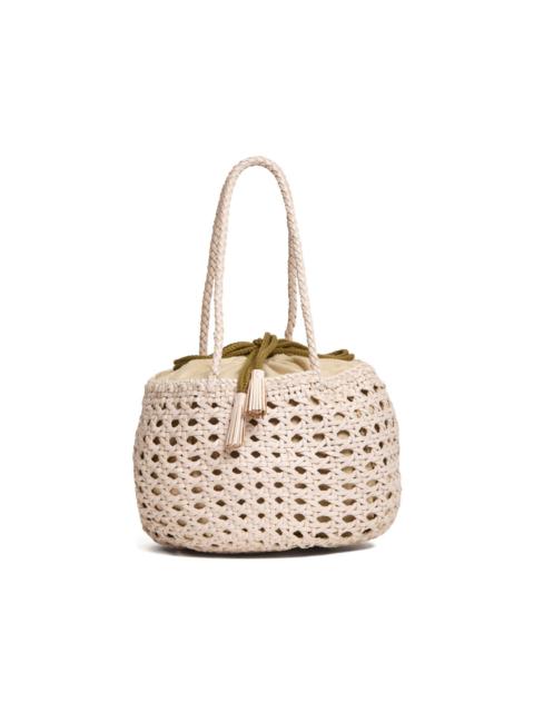 DRAGON DIFFUSION Juventus round perforated bucket bag