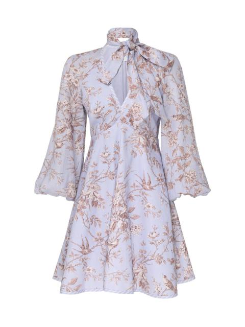 Zimmermann TIE NECK MINI DRESS REVERSIBLE