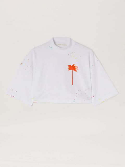 Palm Angels PAINTED CROPPED T-SHIRT