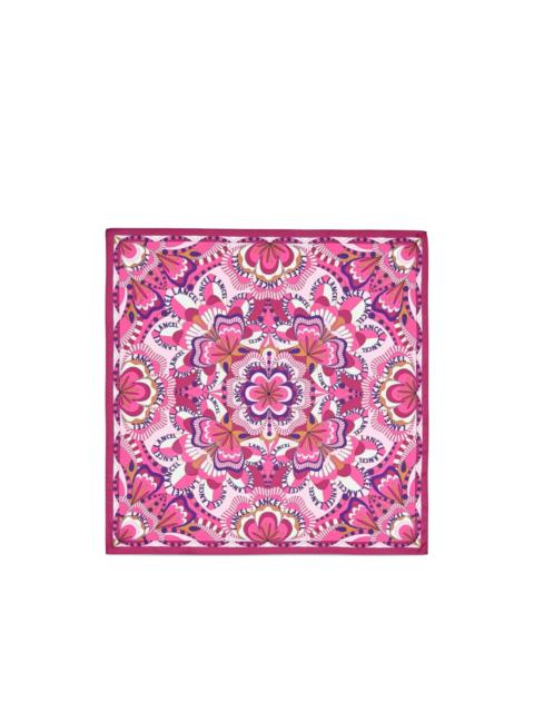 LANCEL printed silk square scarf
