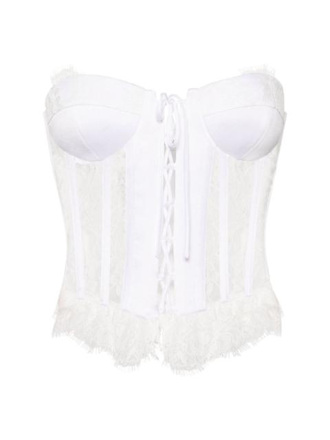 lace-panelling bustier top