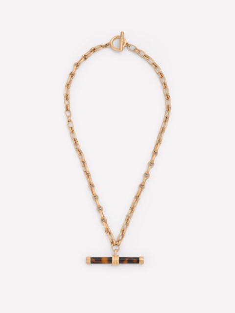 BODEN Resin Interest T-bar Necklace-Classic Tort