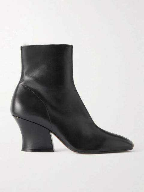 Jil Sander Lune leather ankle boots Black