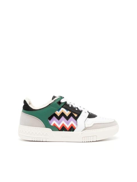 zigzag panelled low-top sneakers