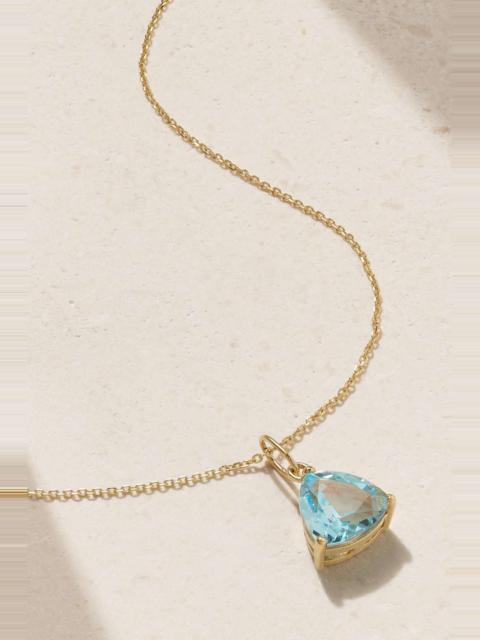 14-karat gold topaz necklace