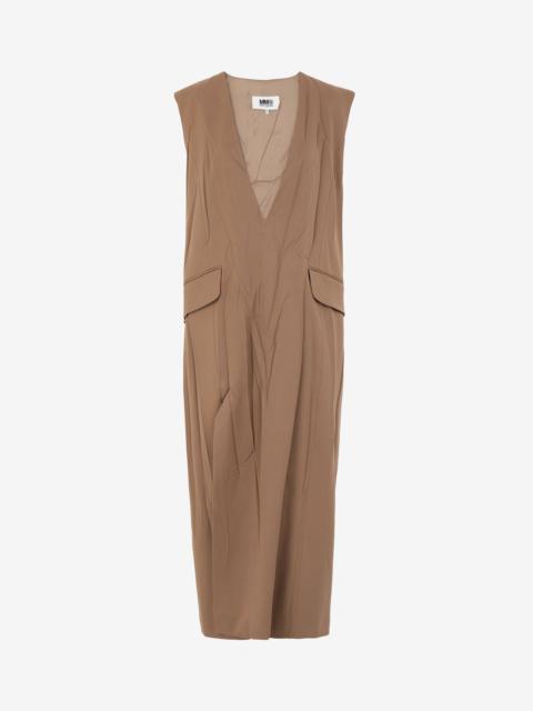 MM6 Maison Margiela Crushed V-neck dress