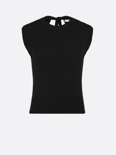 Dior Sleeveless Open-Back Sweater