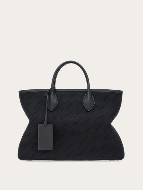 FERRAGAMO Jacquard tote bag (L)
