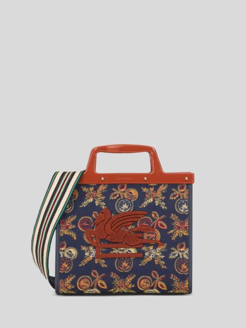 Etro SMALL JACQUARD LOVE TROTTER BAG WITH APPLE PATTERN