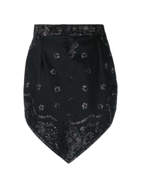 ALEXANDRE VAUTHIER crystal-embellished bandana mini skirt